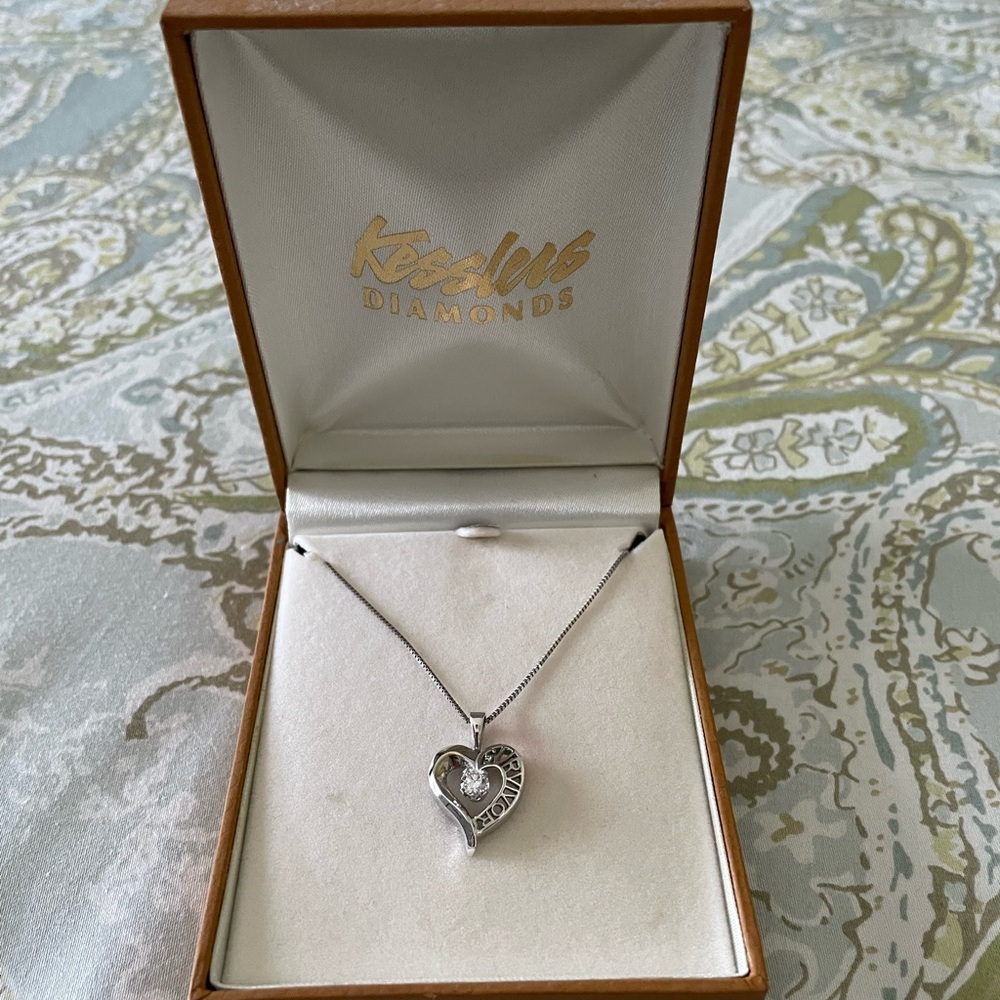 Kesslers Diamonds Survivor Heart Pendant